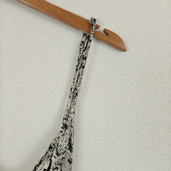 Reformation Kat Midi Snakeskin Printed V-neck Slip Dress Size 6 Women's - Picture 9 of 11